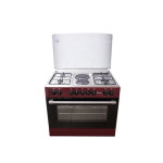 Haier Thermocool 90x60 4 Burner 2 Electric Gas Cooker + Oven & Grill INOX