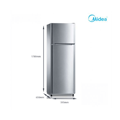Midea 294L Double Door SS Look R600A Refrigerator - HD 390 INOX Midea refrigerator