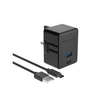 36W Dual Ports Simultaneous Fast Charger Powerology 30 1