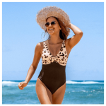 Women Sexy V-neck Padded Cups Beach Wear