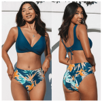 Bikini Sets Swimsuit Mid-Waist Women Sexy Lace Up