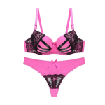 High Quality Women Seamless Sexy Bra & Pant Set - Pink