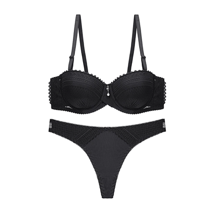New Design Women's sexy thong bra & Panty set - Black New Design Women's sexy thong bra & Panty set - Black