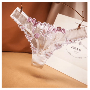 Sexy Ladies Transparent Lingerie Thong Sexy Panties - White