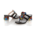 Women Elegant new style Thick Heel Sandals - Black