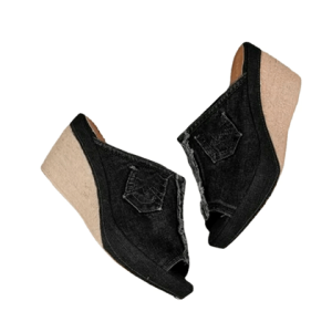 Stylish Summer Ladies Shoes With Heels Sandals - Black