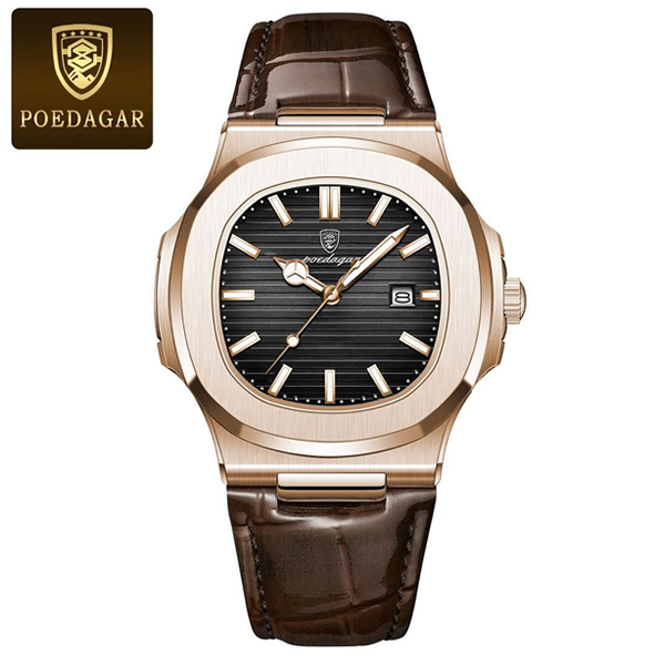 poedegar c 2 Poedegar Leather Patek Design Wristwatch